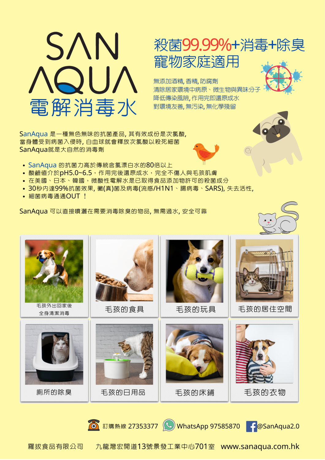 SanAqua 電解消毒水寵物應用篇

SanAqua Applications on Pets