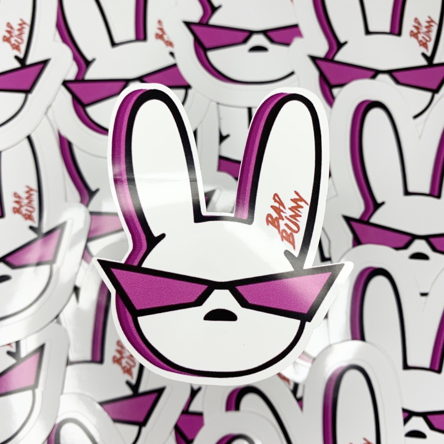 Bad Bunny Pink Logo Sticker