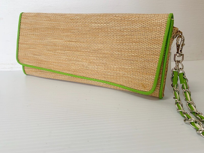 Green Wicker Wristlet