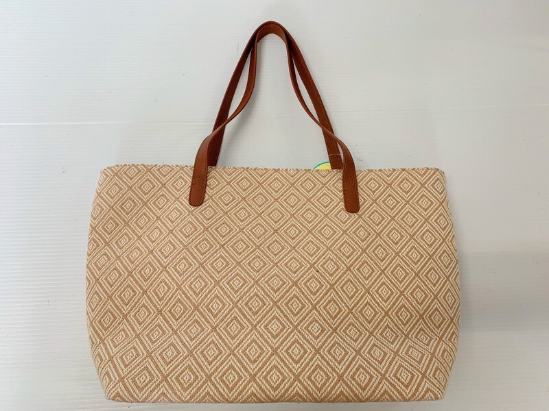 Brown Patterned Tote