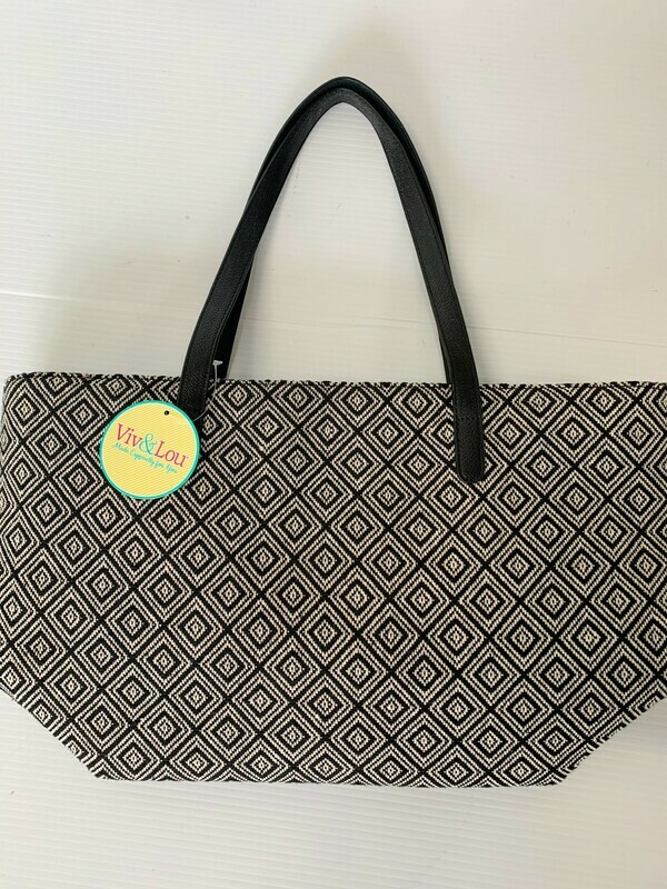 Black Patterned Tote