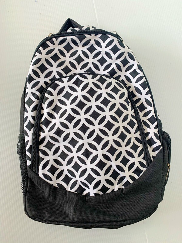 Black Flower Backpack