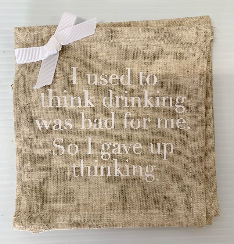 The Thinker Reusable Cocktail Napkins