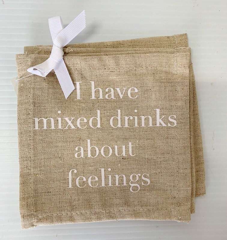 Mixed Feelings Reusable Cocktail Napkins