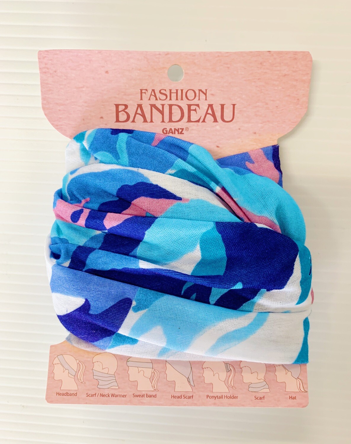 Blue Camo Bandeau