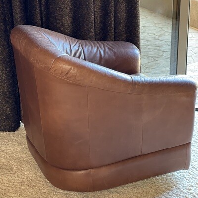 #3 Robb & Stucky Leather Club Swivel Chair #3 Robb & Stucky Leather Club Swivel Chair