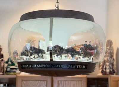 Vintage Clydesdale Budweiser Rotating Carousel Lighted Sign  Motion World Champion Clydesdale Team Parade