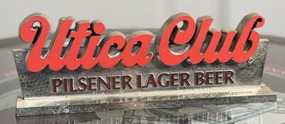 Vintage Utica Club Pilsener Lager Beer Sign Display West End Brewing Co. Advertising