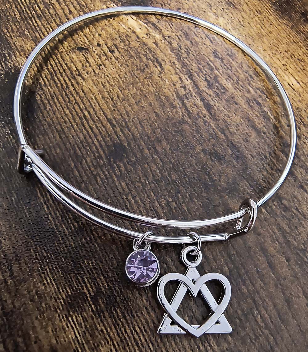 lavender gem bracelet