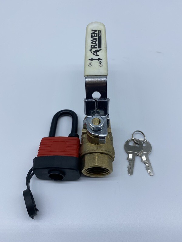 3/4&quot; Locking Ball valve - Open Flow