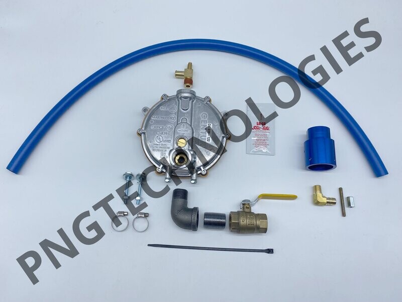 Honda Engine Natural gas kit Engine numbers GX240, GX340, GX360, GX390 Top Mount air cleaner  Plus Hose &amp; Quick Connects