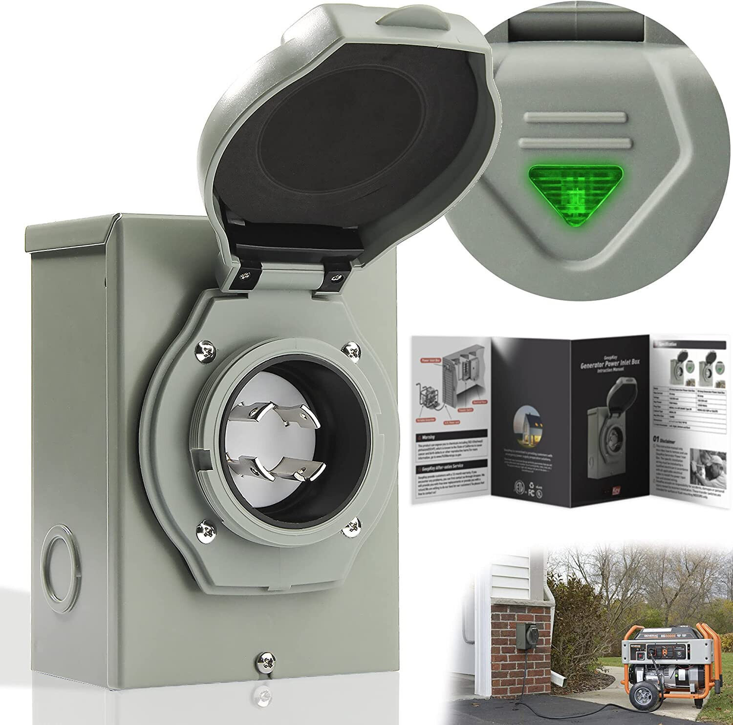 GeepKey 30 Amp Power Inlet Box (THIS PRODUCT HAS HAD A PRICE INCREASE)