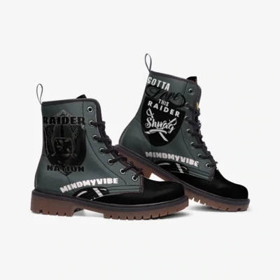 MMVCREATIONS - Raiders Nation - Casual Leather Lightweight boots MT