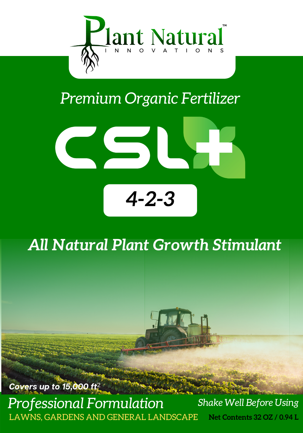 CSL+ 4-2-3: Premium Organic Fertilizer with Enhanced Plant Uptake