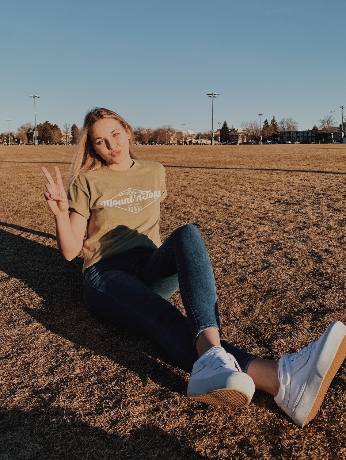 *SMALL* Mount&#39;nTops Flagship Tee | Khaki