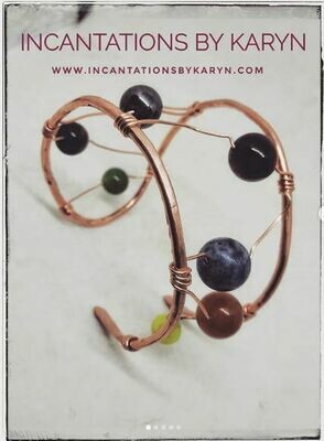 Statement cuff with gemstones