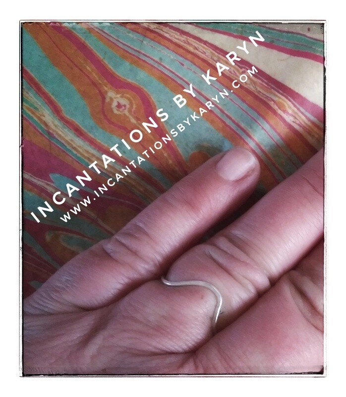 Sterling silver wave ring