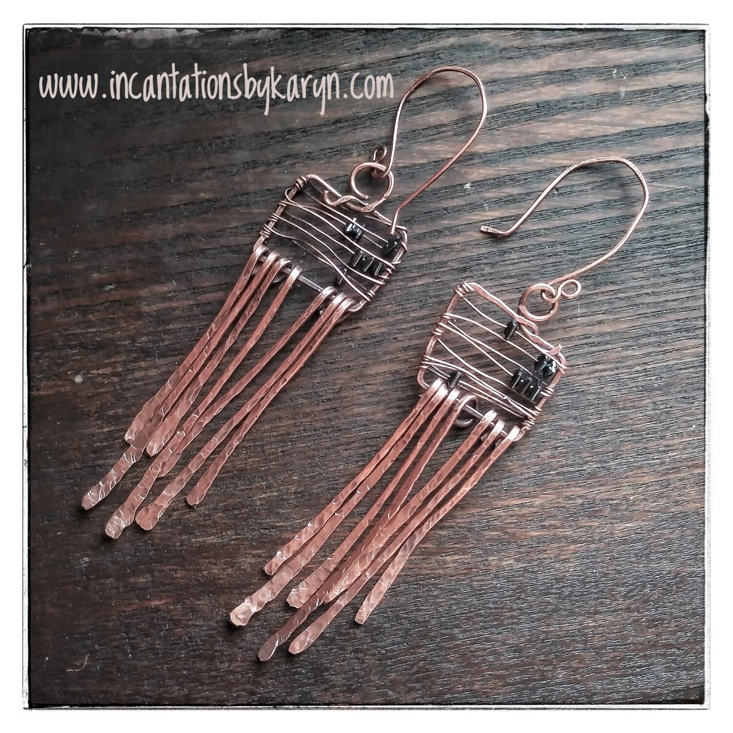 Copper Fringe Earrings