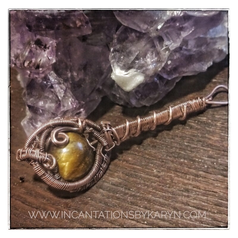 Reversible Tigers Eye Monarch Pendant