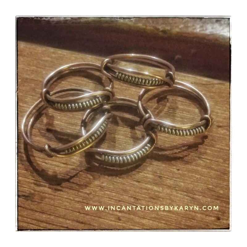 Minimalist sterling &amp; copper rings