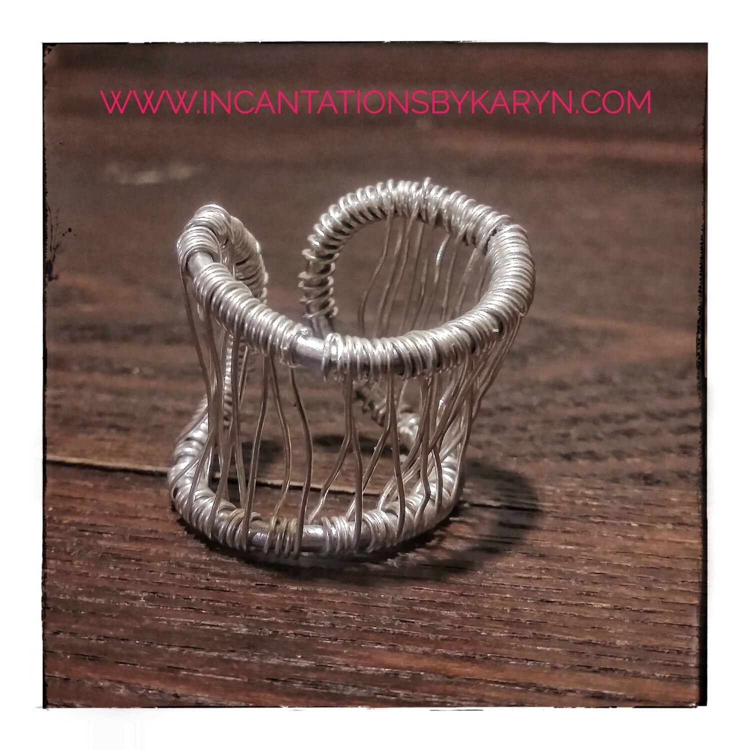 Sterling silver (or genuine copper) wire statement ring