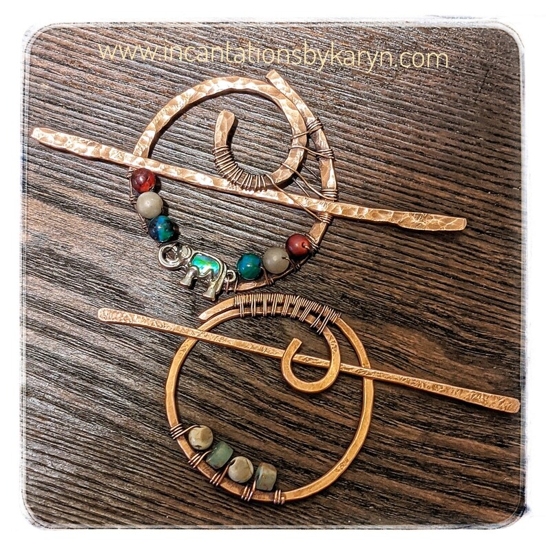 Copper hair pins