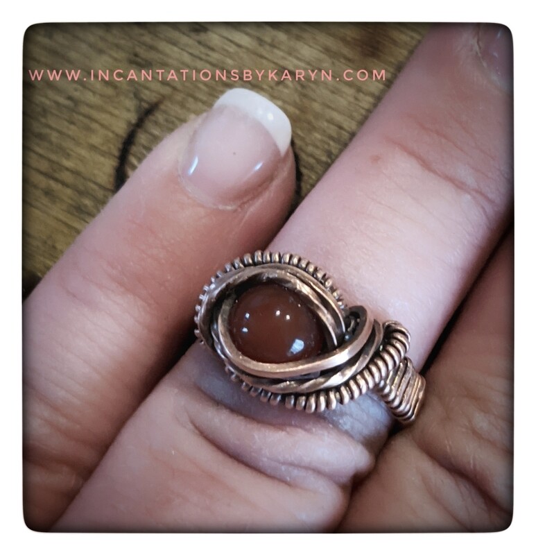 Carnelian Ring Size 8