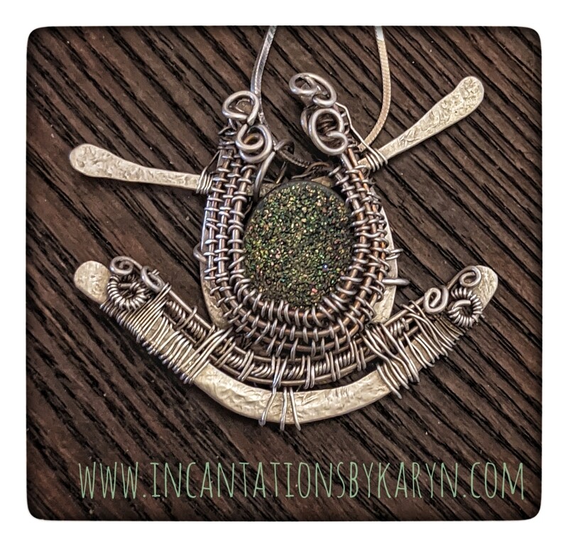 Druzy Stone Sterling Pendant