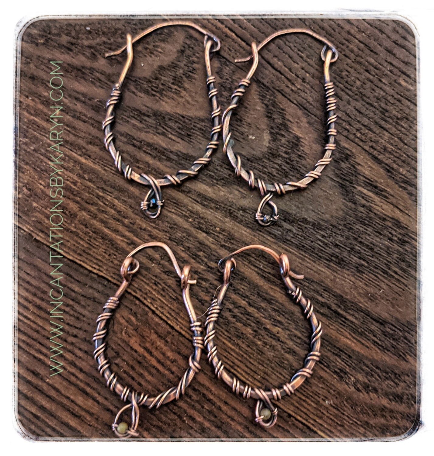 Elvira Hoops with Gemstones
