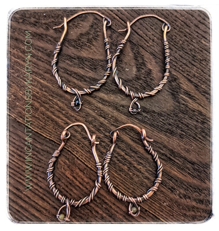 Elvira Hoops with Gemstones