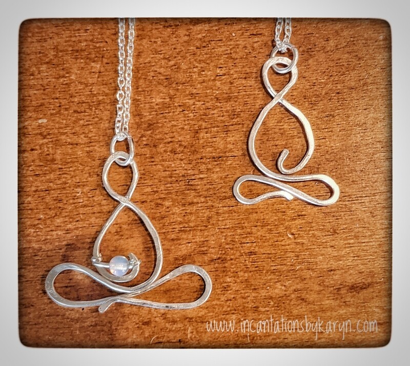 Sterling silver Yogi necklace