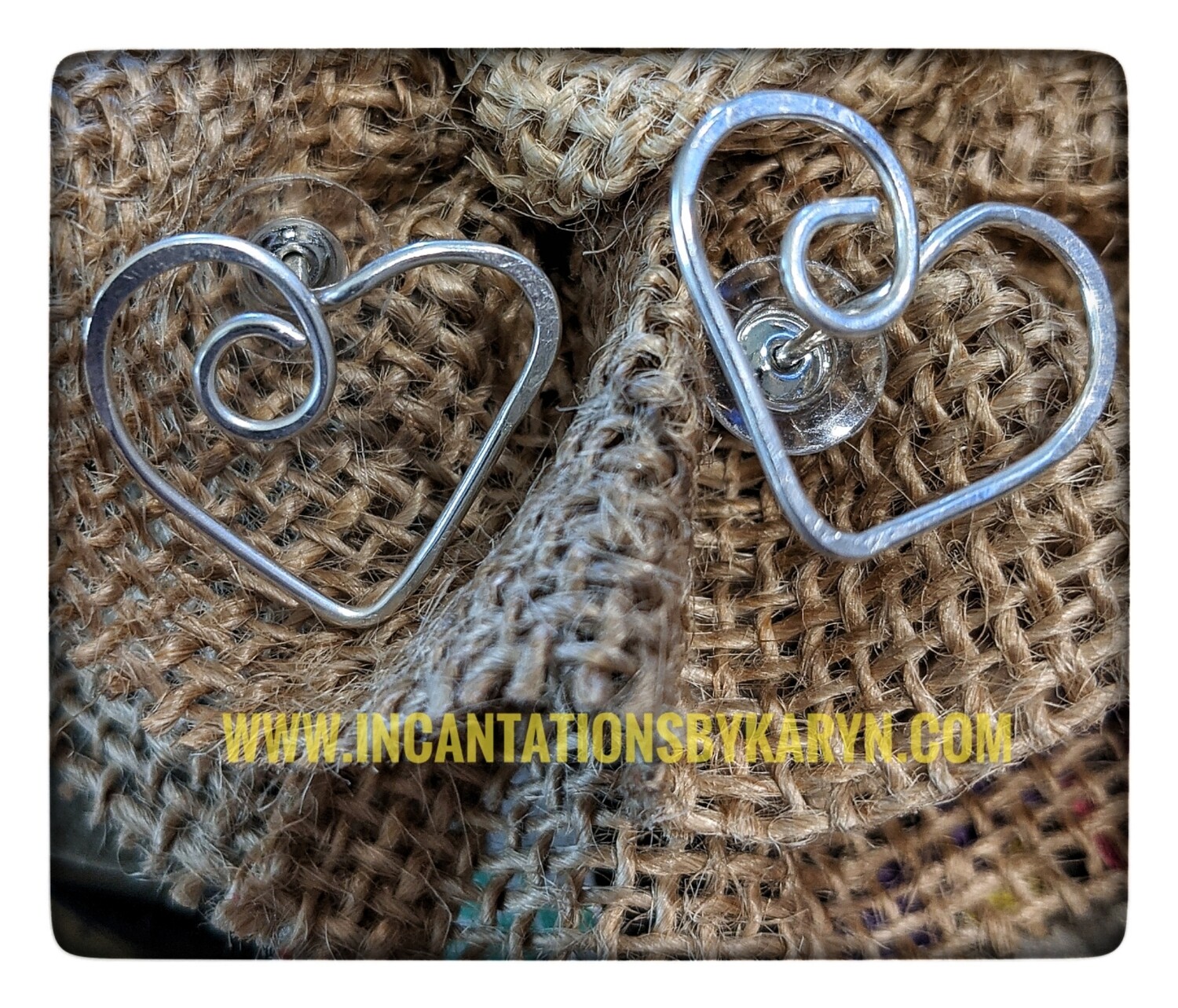 Sterling silver Heart Earrings