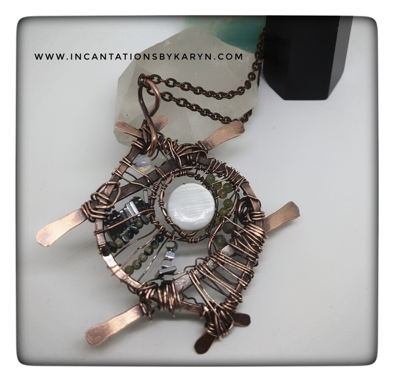 Modern framed abstract pendant