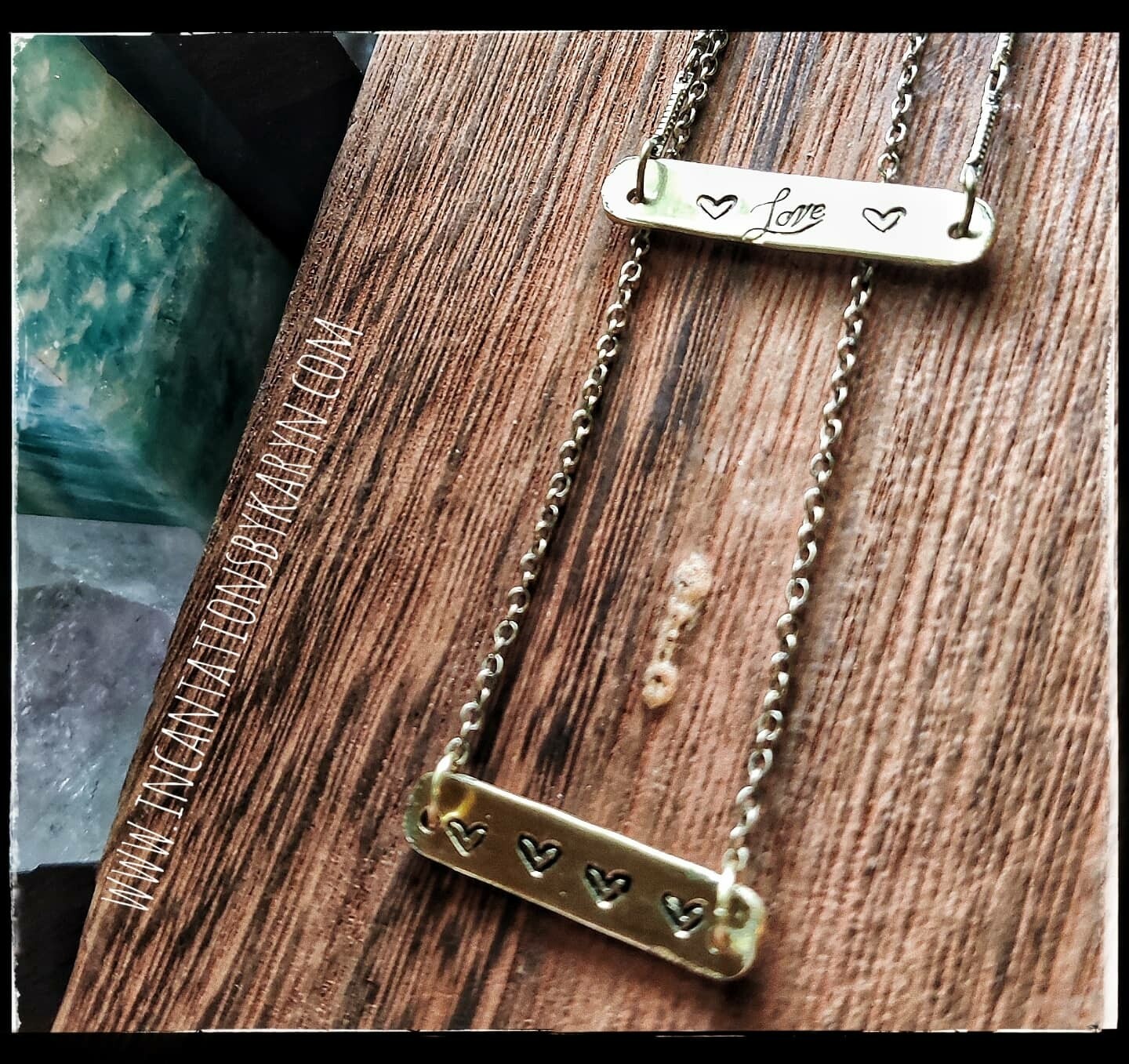 Brass bar necklaces