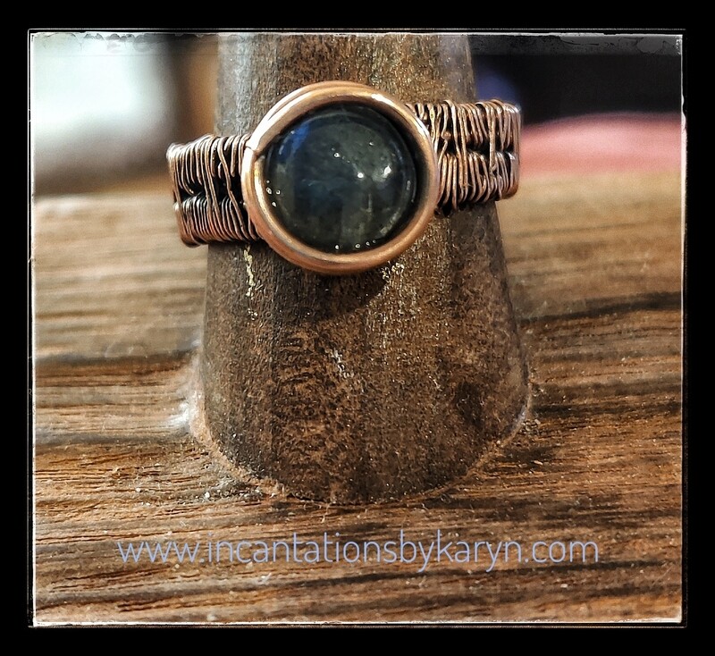 Laborodite and copper ring