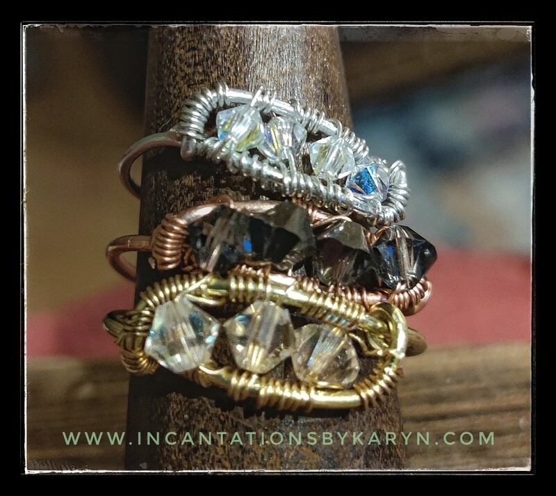 Swarovski stacking rings