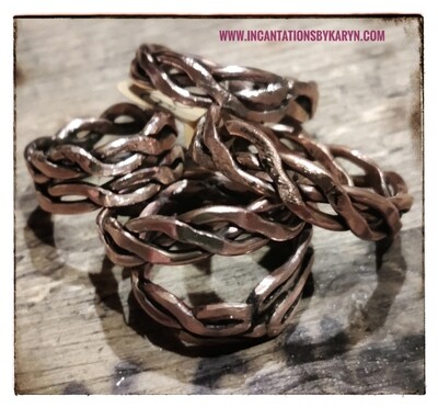 Unisex Copper Braided Ring