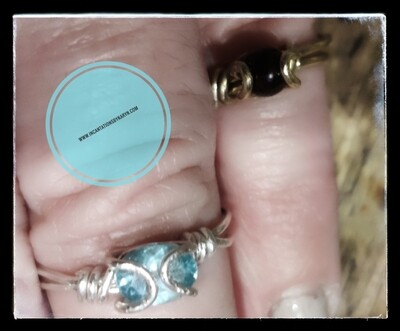 Blue topez sterling silver tension Set ring