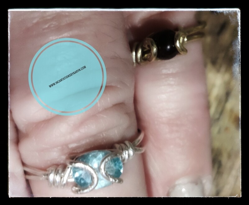 Blue topez sterling silver tension Set ring