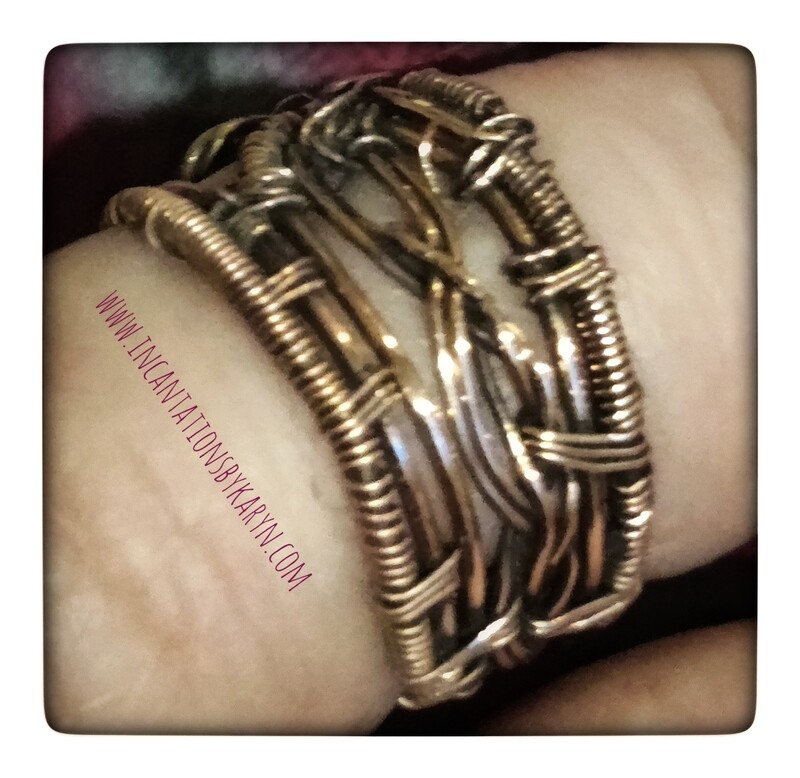 Braided &amp; woven copper ring
