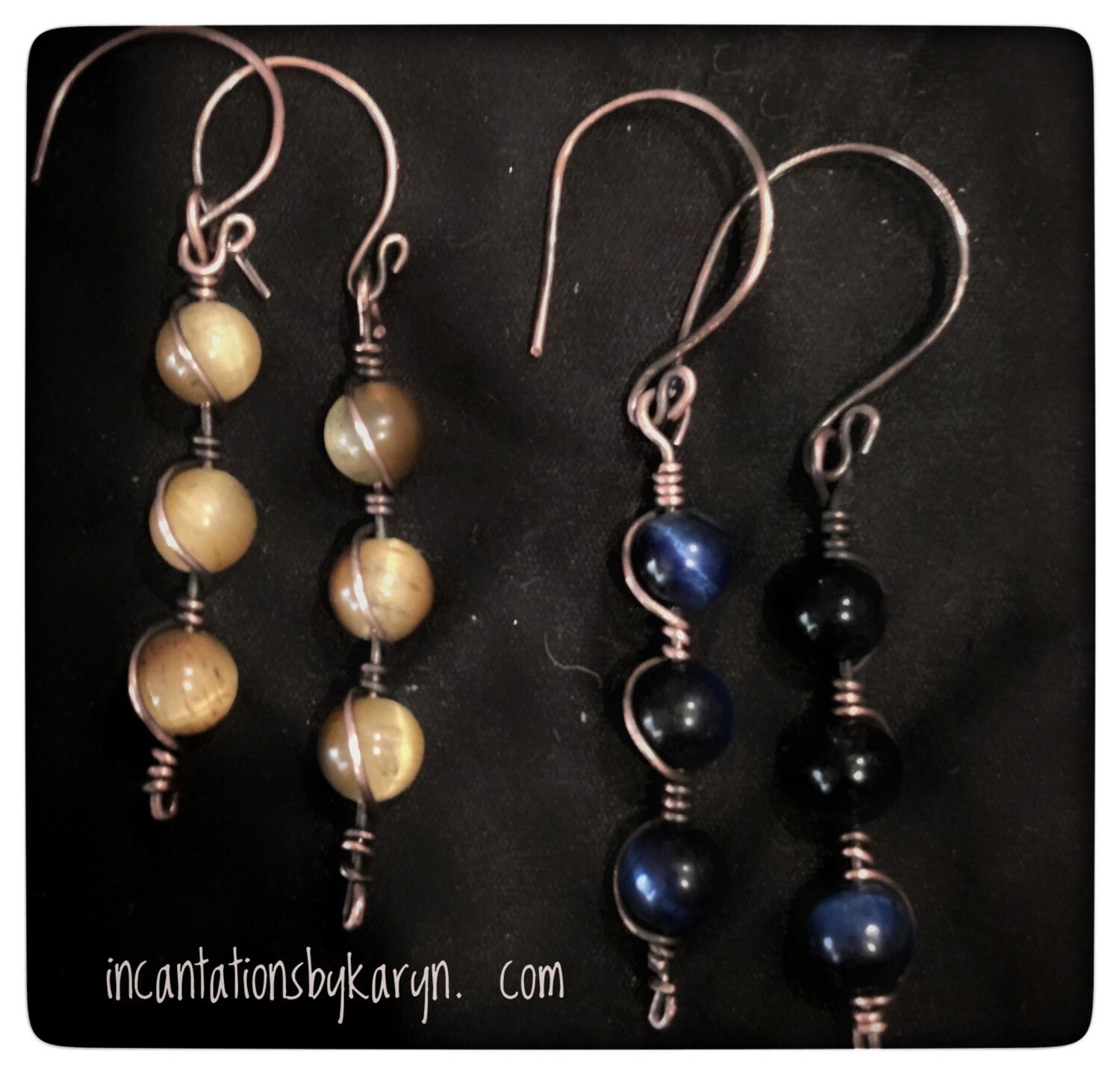 3 Gemstone Earrings