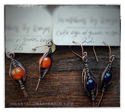 Herringbone dangling earrings
