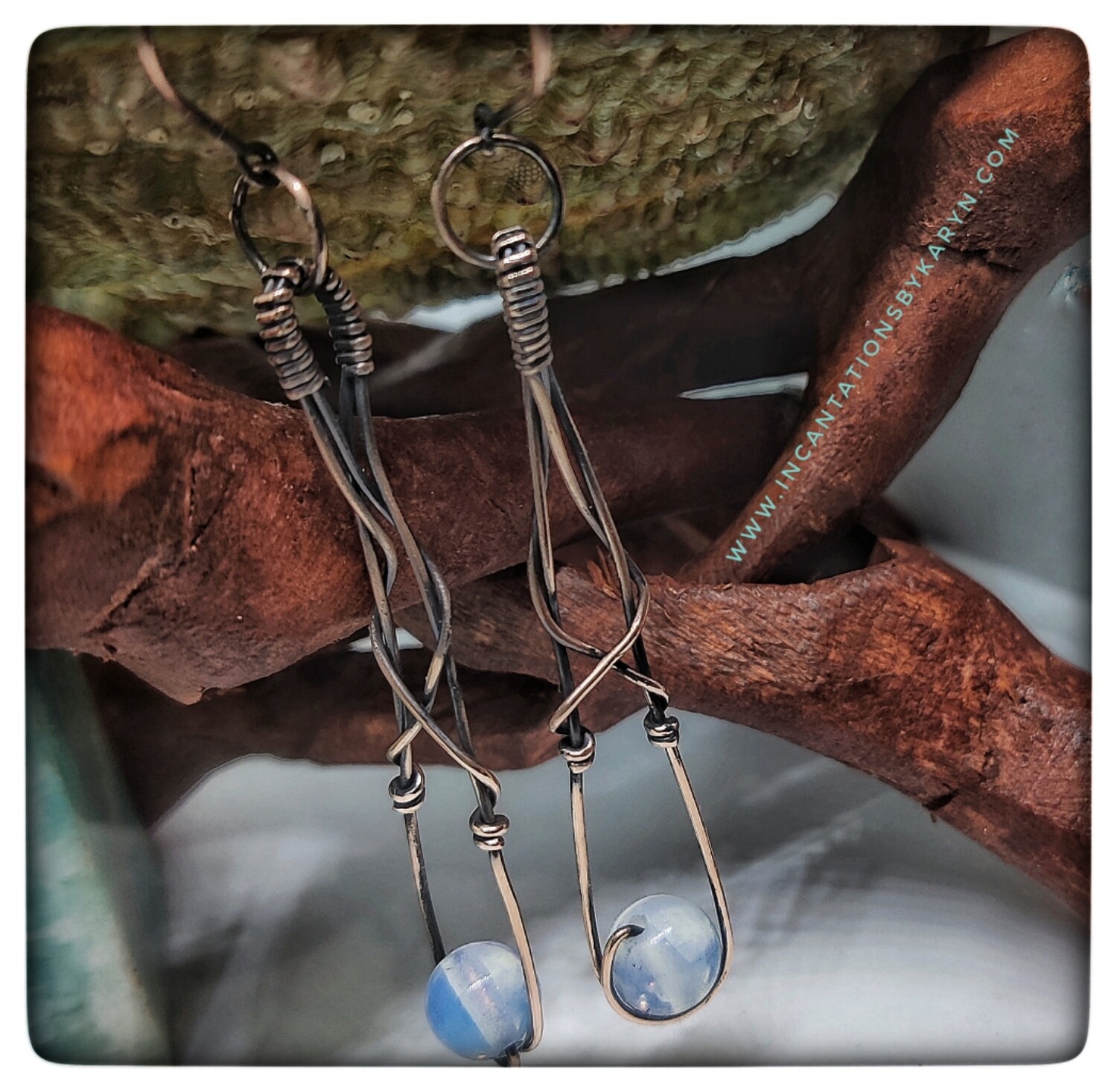 Copper Crossbar Earrings