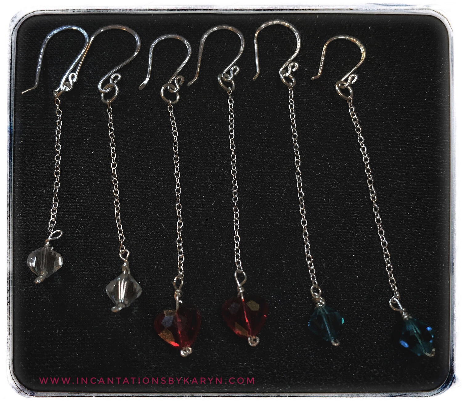 Swarovski Crystal Chain Earrings