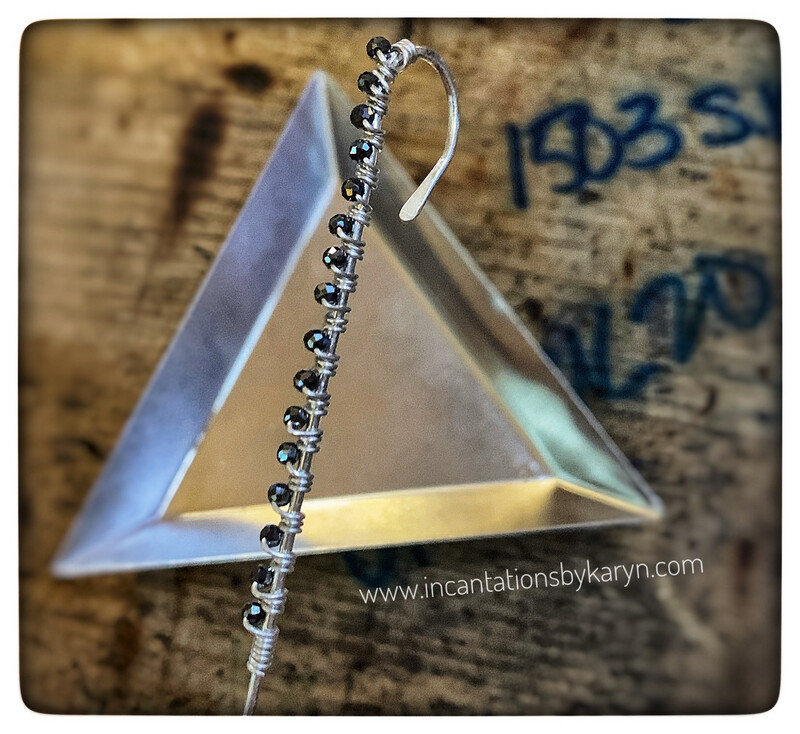 Ear Hook W Sterling Silver And Swarovski Crystals