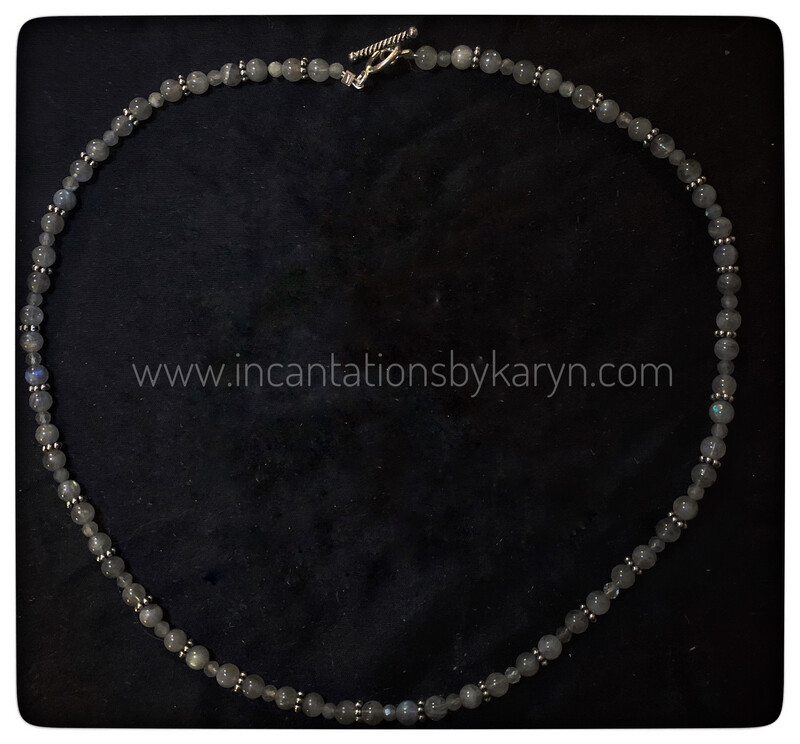 Laborodite &amp; Sterling Silver Choker