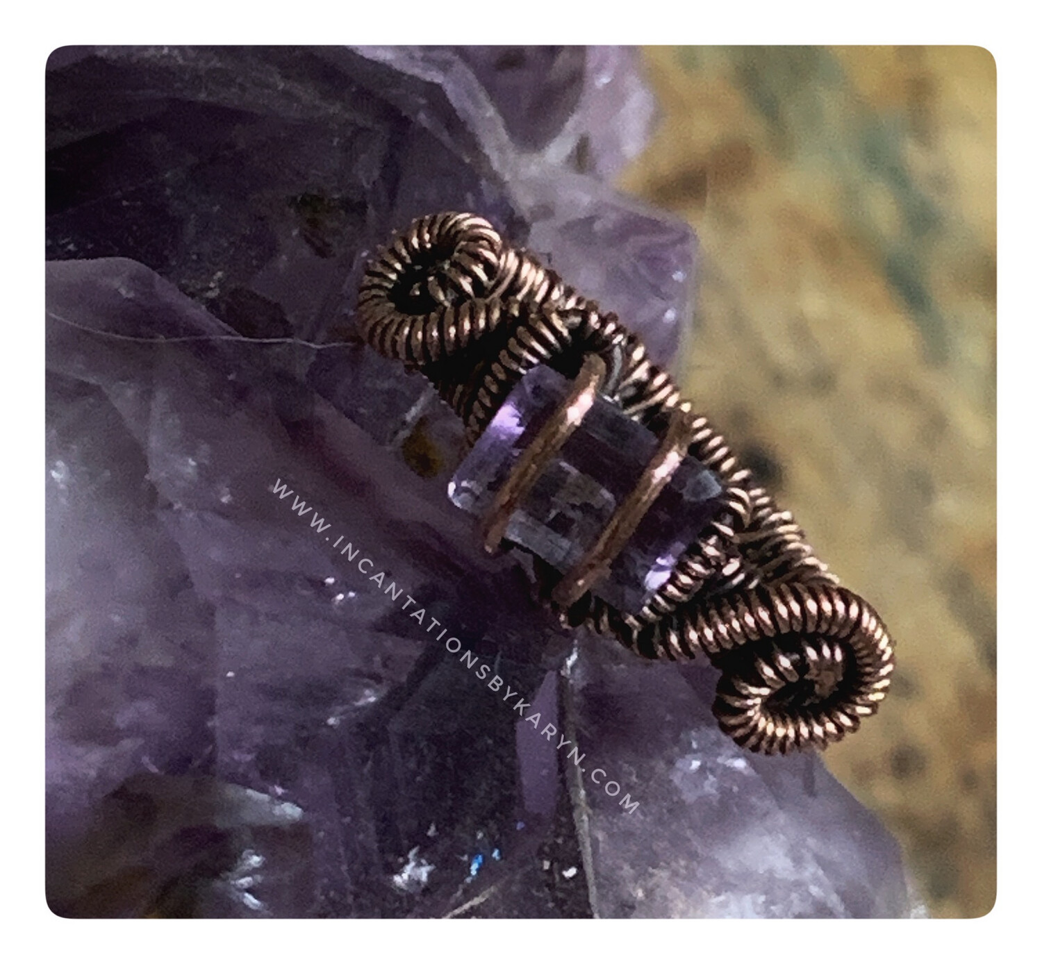Amethyst emerald cut ring
