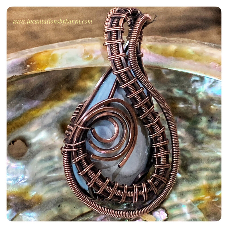 “Swirls” copper pendant 