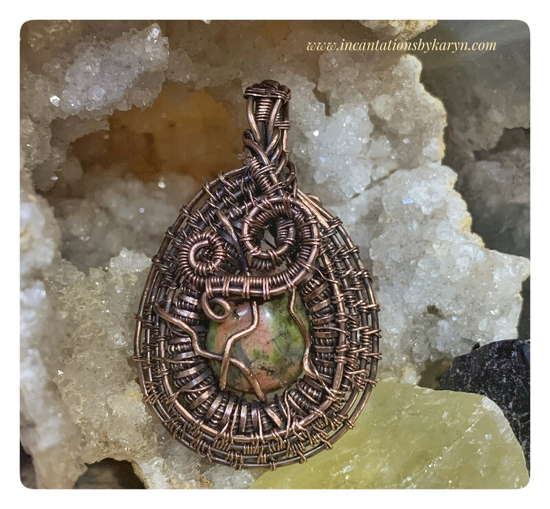 Ukanite copper pendant