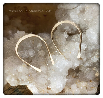 Gold or sterling silver horseshoe earrings